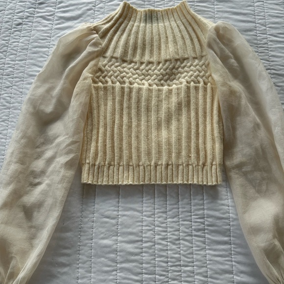 Milk & Honey sweater with sheer sleeves - Picture 2 of 4